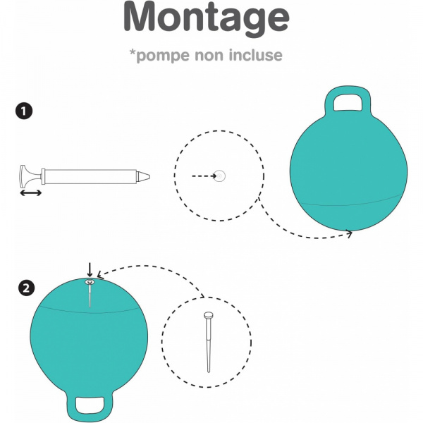 Ballon sauteur xxl bleu Ludi jouets