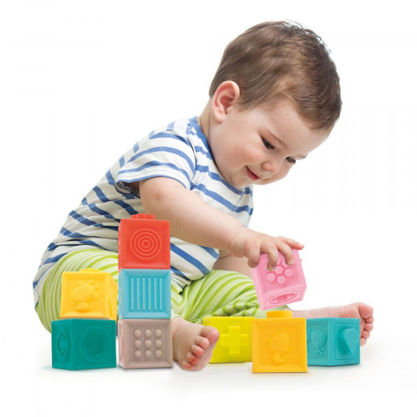 Coffret d'éveil sensoriel 6 balles et 6 cubes souples Ludi jouets