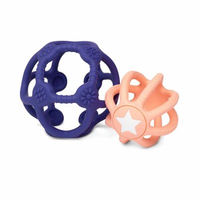 Lot de 2 balles sensorielles bleu et rose