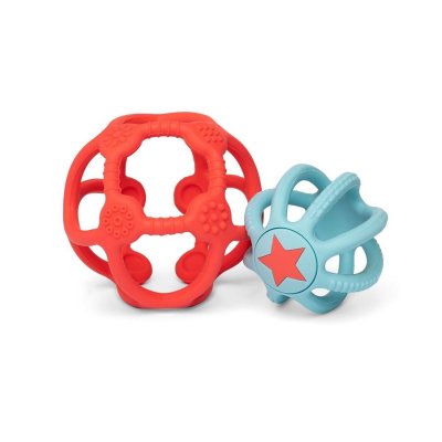 Lot de 2 balles sensorielles orange et bleu