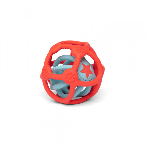 Lot de 2 balles sensorielles orange et bleu Little l