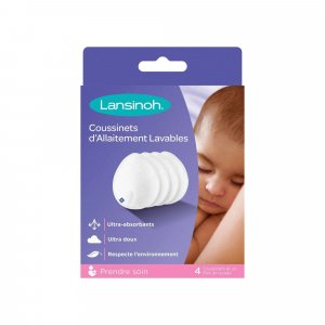 Lot de 4 coussinets d'allaitement lavables Lansinoh