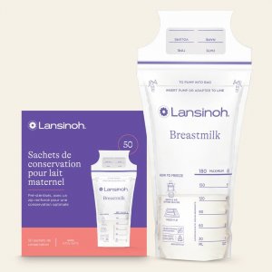 Lot de 50 sachets de conservation de lait maternel Lansinoh