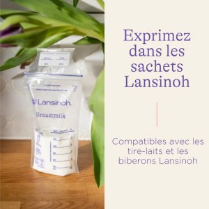 Lot de 50 sachets de conservation de lait maternel Lansinoh