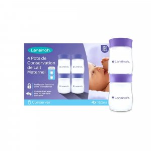 Pots de conservation lait maternel 4x160ml Lansinoh
