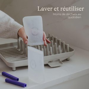 Lot de 5 sachets de conservation de lait maternel en silicone réutilisable Lansinoh