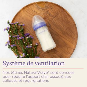 Biberon en verre avec tétine naturalwave 160ml Lansinoh