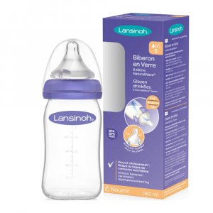 Biberon en verre avec tétine naturalwave 160ml Lansinoh