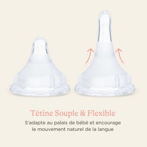 Lot de 2 biberons et tétines 1m+ naturalwave 160 ml Lansinoh