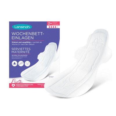 Lot de 12 serviettes maternité 2+ semaines