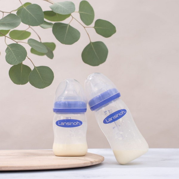 Lot de 2 biberons et tétines naturalwave Lansinoh