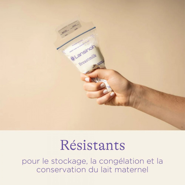Lot de 50 sachets de conservation de lait maternel Lansinoh