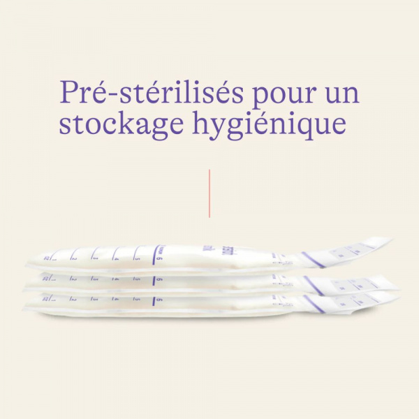 Lot de 50 sachets de conservation de lait maternel Lansinoh