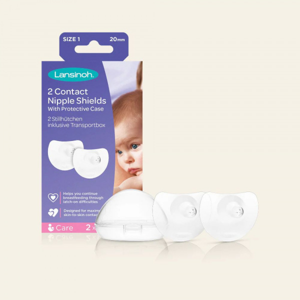 Lot de 2 bouts de sein contact t1 20mm Lansinoh