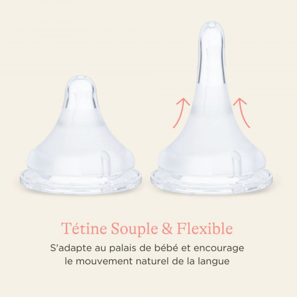 Lot de 2 biberons et tétines 1m+ naturalwave 160 ml Lansinoh