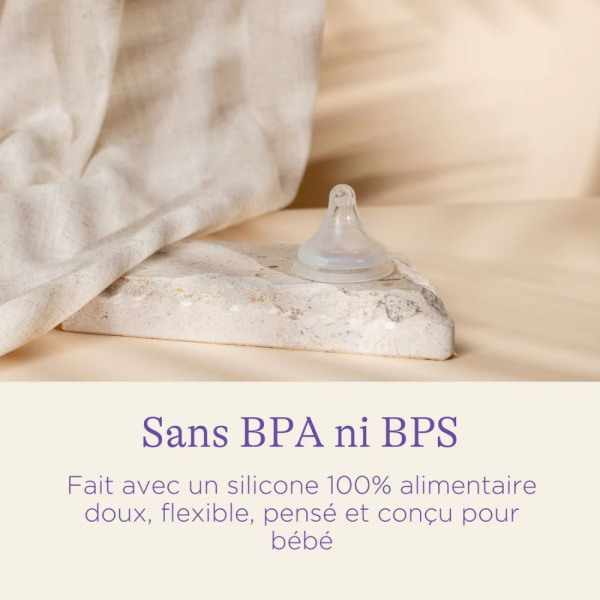 Biberon avec tétine naturalwave 240ml Lansinoh