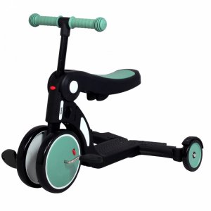 Scootizz,draisienne évolutive 5 en 1 avec barre de poussée adulte verte Looping