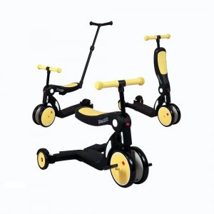 Draisienne évolutive 5 en 1 scootizz avec barre de poussée adulte jaune Looping