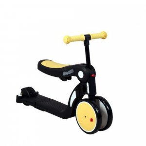 Draisienne évolutive 5 en 1 scootizz avec barre de poussée adulte jaune Looping