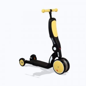 Draisienne évolutive 5 en 1 scootizz avec barre de poussée adulte jaune Looping