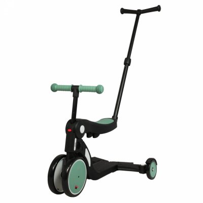 Scootizz,draisienne évolutive 5 en 1 avec barre de poussée adulte verte