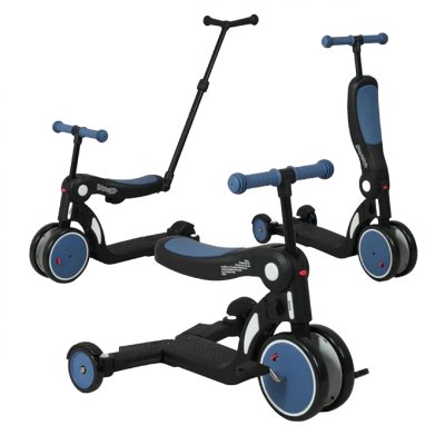 Draisienne évolutive 5 en 1 scootizz avec barre de poussée adulte bleu océan