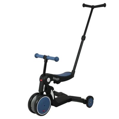 Draisienne évolutive 5 en 1 scootizz avec barre de poussée adulte bleu océan