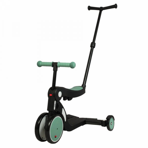 Scootizz,draisienne évolutive 5 en 1 avec barre de poussée adulte verte Looping