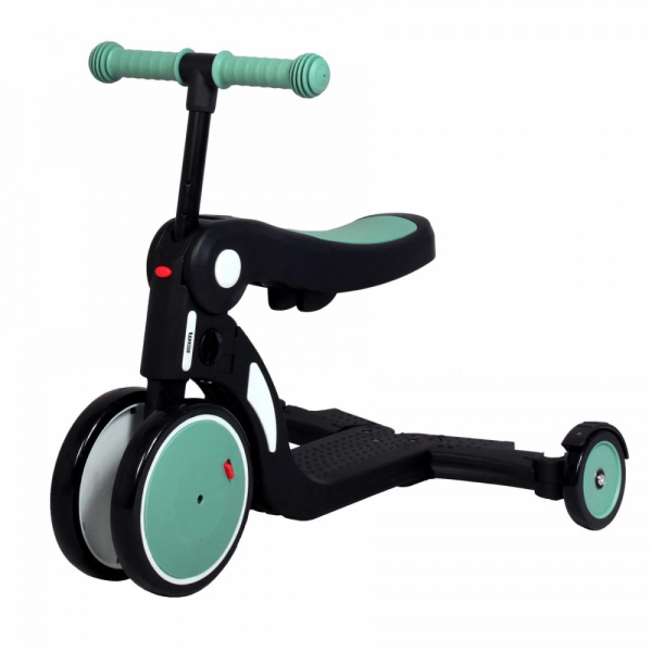 Scootizz,draisienne évolutive 5 en 1 avec barre de poussée adulte verte Looping