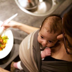 Echarpe de portage l'originale anthracite, olive Love radius