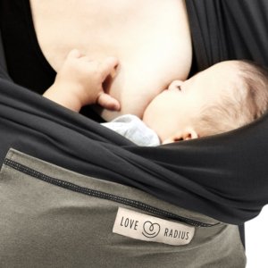 Echarpe de portage l'originale anthracite, olive Love radius