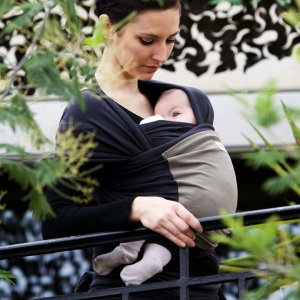 Echarpe de portage l'originale anthracite, olive Love radius