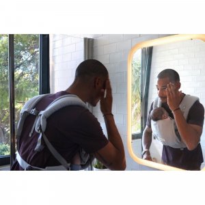 Porte bébé physiocarrier 2 grey gaze de coton Love radius