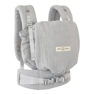 Porte bébé physiocarrier 2 grey gaze de coton
