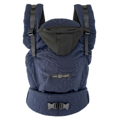 Porte bébé hoodiecarrier 2 bleu moelleux