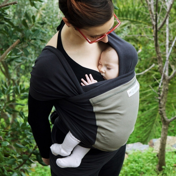 Echarpe de portage l'originale anthracite, olive Love radius