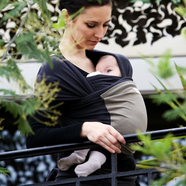 Echarpe de portage l'originale anthracite, olive Love radius