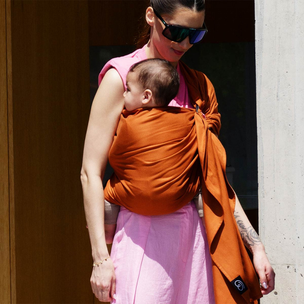 Echarpe de portage tissée sans nœud fauve Love radius