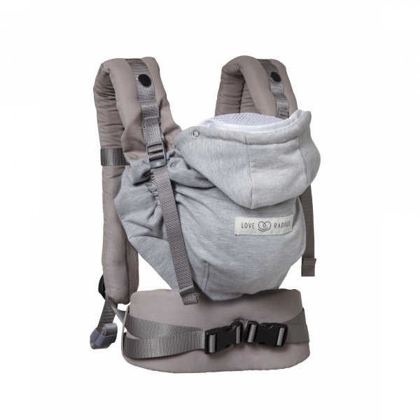 Porte bébé hoodiecarrier 2 gris athlétique Love radius
