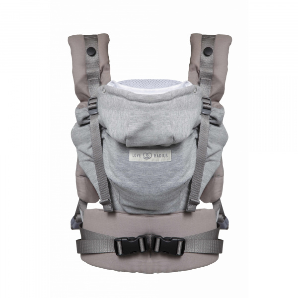 Porte bébé hoodiecarrier 2 gris athlétique Love radius