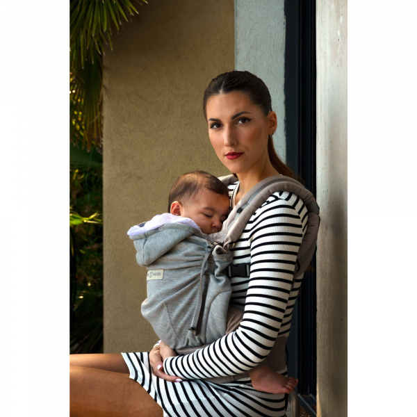 Porte bébé hoodiecarrier 2 gris athlétique Love radius
