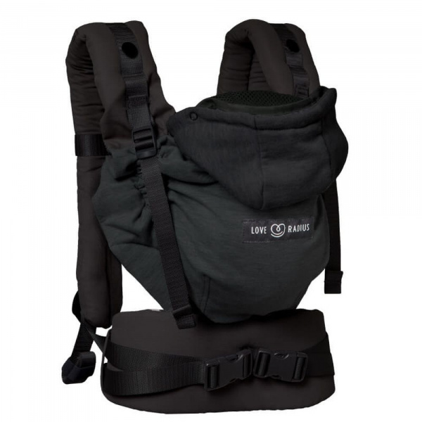 Porte bébé hoodiecarrier 2 black forest Love radius
