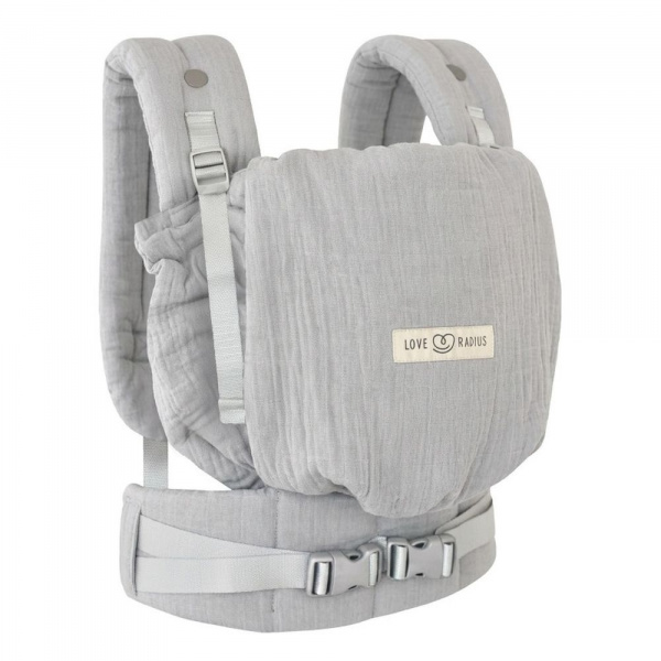 Porte bébé physiocarrier 2 grey gaze de coton Love radius