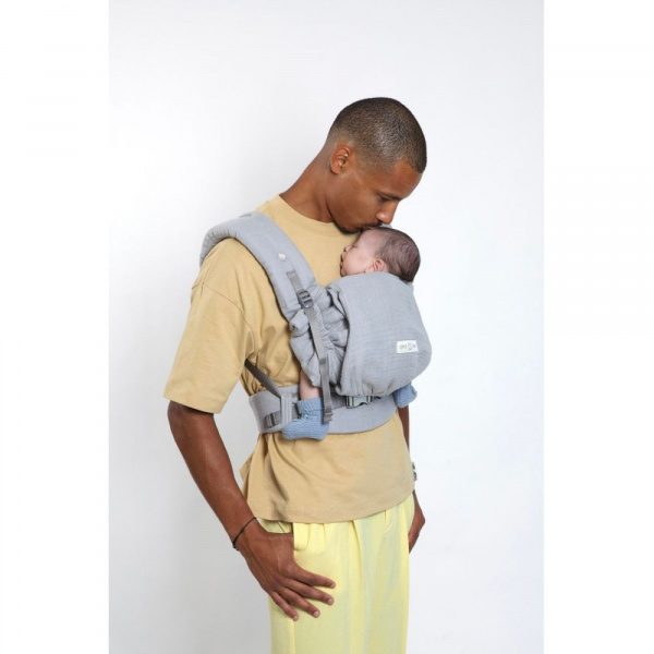 Porte bébé physiocarrier 2 grey gaze de coton Love radius