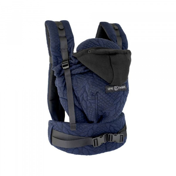 Porte bébé hoodiecarrier 2 bleu moelleux Love radius