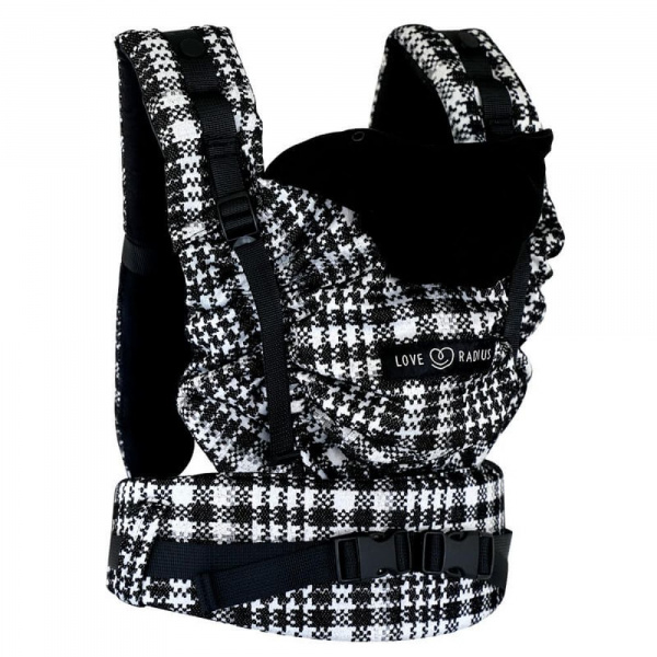 Porte bébé hoodiecarrier 2 prince de galles Love radius