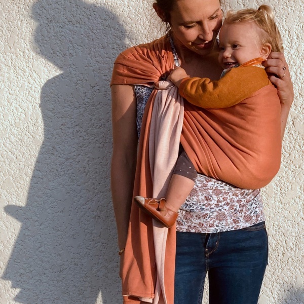 Echarpe de portage sans nœud - anthracite, noir (réversible) Love radius