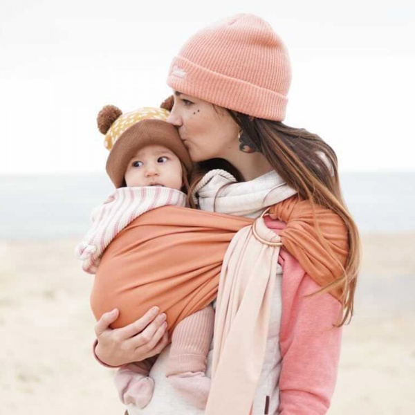 Echarpe de portage sans nœud - anthracite, noir (réversible) Love radius