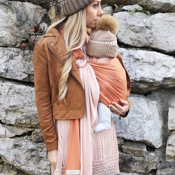 Echarpe de portage sans nœud - anthracite, noir (réversible) Love radius