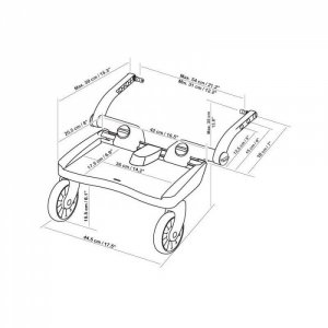 Planche à roulettes buggy board maxi noir et rouge Lascal